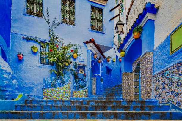 Ruelles bleues de Chefchaouen, Maroc